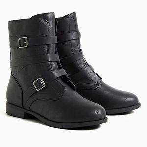 Faux Leather Combat Boot